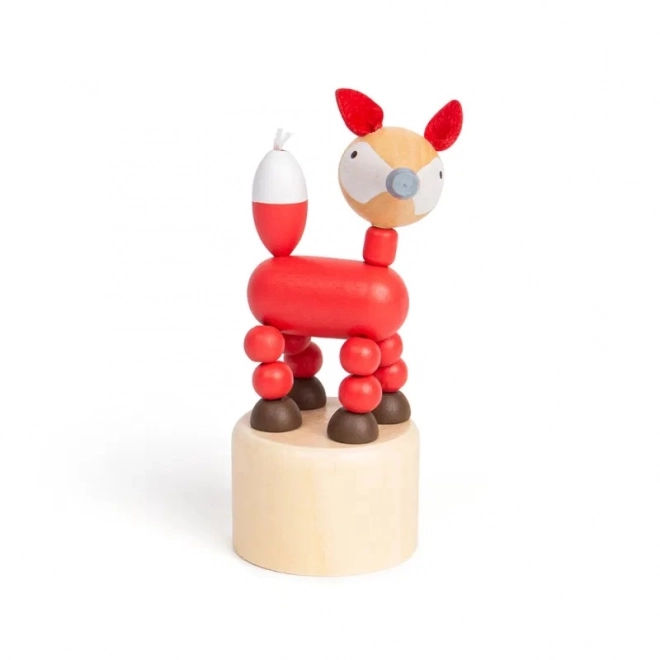 Lesena stiskalna žival Safari Lisica od Bigjigs Toys