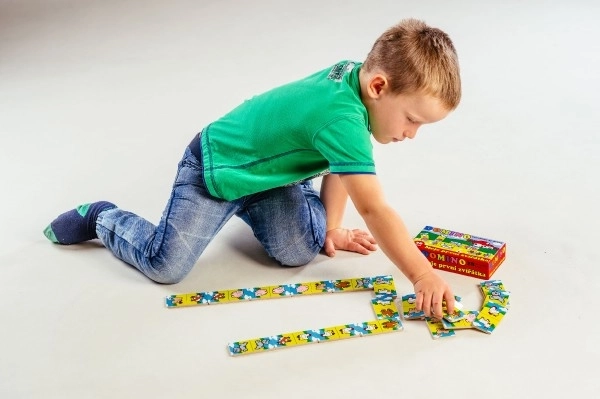 Domino Moje prva živalca les družabne igra 28 kosov v škatli 17x9x3,5cm MPZ