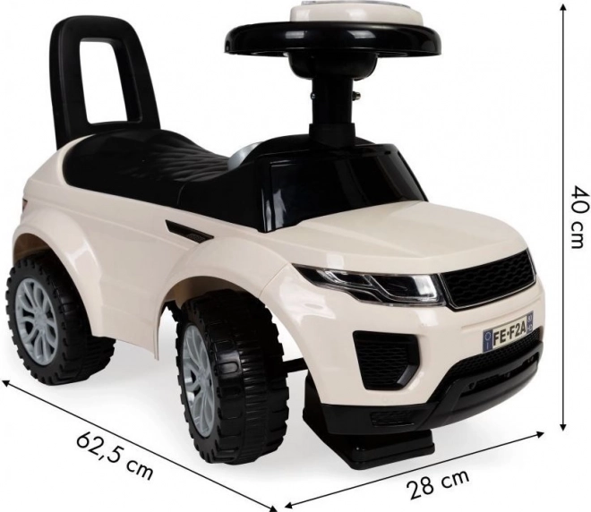 ECOTOYS Avto poganjalec z melodijami bele barve