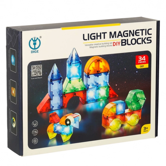 Svetleči magnetni bloki 32 el.