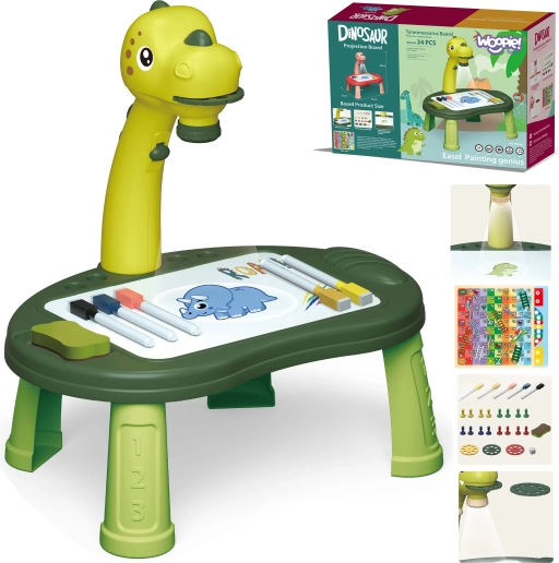 Projekcijska risalna mizica dinozaver WOOPIE – 24 predlog + 2 igre