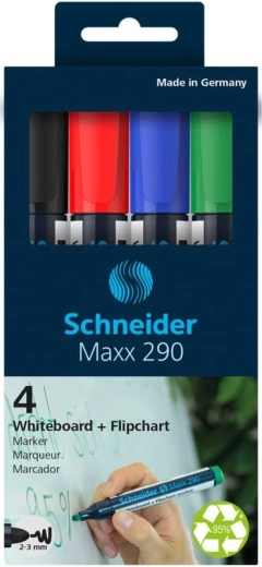 Schneider set piši‑briši markerjev Maxx za table, 4 kosi