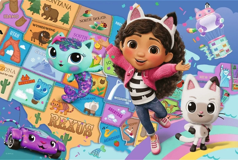 Puzzle 100 – Prijateljstvo v mačji hišici GABBY'S DOLLHOUSE