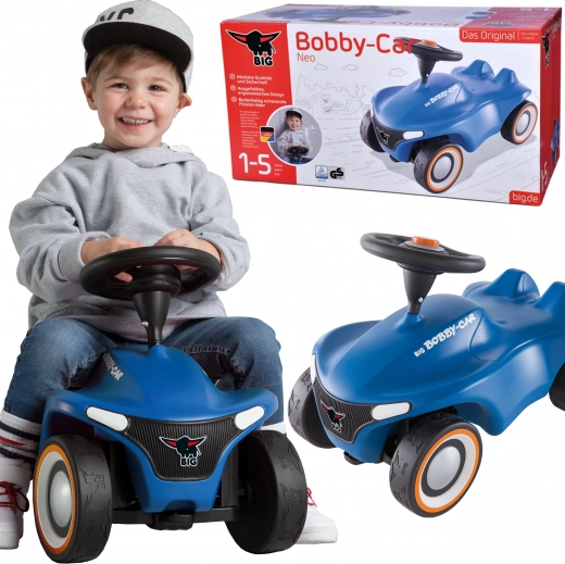 Modri poganjalec BIG Bobby Car Neo