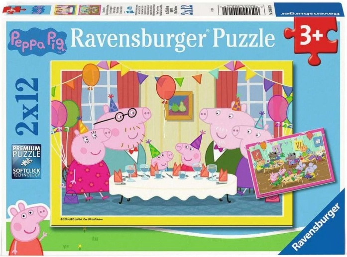 Ravensburger sestavljanka Pujsa Pepa na zabavi 2x12 kosov