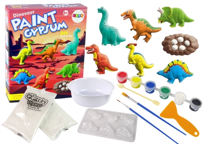 Komplet za ulivanje mavca DIY Barvanje dinozavrov