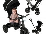 Trike Fix Elite otroška tricikel s funkcijo vozička 2v1 črna