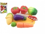 Plastičen komplet za rezanje zelenjave z desko in nožem 13,5 × 8 cm