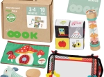 WOOPIE GREEN montessori škatla XXL 6v1 senzorične in izobraževalne igrače FSC za dojenčke 3–4 mesece