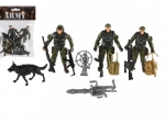Set vojaških akcijskih figur z psom