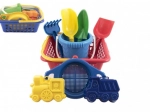 Otroški komplet za pesek s košarico, vedrom in modelčki