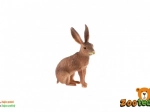 Plastična figurica poljskega zajca 6 cm