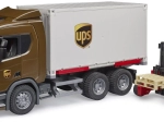 BRUDER Scania Super 560R UPS logistično vozilo z viličarjem