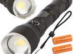 Vojaška taktična svetilka Bailong z LED Cree XHP160 in zoomom