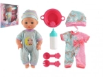 Lutka dojenček s trdnim telesom in dodatki, 25 cm