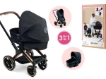 Voziček za punčke CYBEX Black 3 v 1 (36–52 cm)