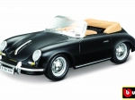 Bburago Porsche 356 B Cabriolet črn 1:24