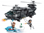 Qman Police Battle Force tajna misija Orel – policijski helikopter s skuterjem in figuricami