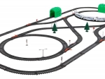 Velika otroška železniška proga z vagoni in več kot 9 m dolgo progo – 70 delov