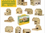 Lesena gradbena sestavljanka VARIO MASSIVE mini – 91 delov