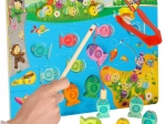 Lesena magnetna igra ribice in čebelice montessori 3v1