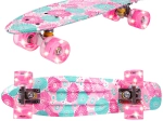 Pennyboard with LED Wheels Flowers
