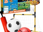 Woopie 2v1 komplet košarka in nogometna vrata z žogami in tlačilko