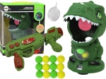 Dinosaur Shooting Game with Green Gun and Balls