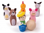 Leseni keglji kmetija Bigjigs Toys