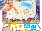 Aqua Magic vodna risalna podloga XXL s kompletom žigov in šablon 100 × 80 cm
