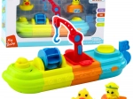 Kopalna igračka Ladja z barvnimi elementi, Žerjav, Kljuka, Račka in Želva