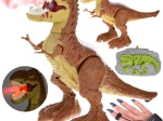 RC dinozaver na upravljanje z gibi in daljinskim upravljalnikom, luči, zvoki in para