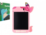 Roza LCD risalna tablica z motivom samoroga 19,5 × 29 cm