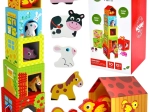 woopie green zložljive kmetijske kocke s figuricami, 10 delov