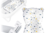 RICOKIDS Baby Bath Pillow – quick-drying ergonomic insert, white–blue