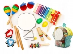 Glasbeni set 10 otroških inštrumentov z nahrbtnikom ECOTOYS