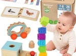 Woopie Green montessori senzorični izobraževalni komplet 6 v 1 za otroke od 7–8 mesecev