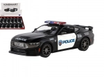 Kovinski model avtomobila Ford Mustang Dark Horse Police 2024 1:38 z vzvratnim navijanjem, 13 cm