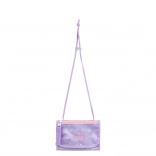 Baagl denarnica za okoli vratu Mazlíčci – vijolična tekstilna denarnica z vrvico