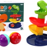 Izobraževalni tobogan za kroglice Zeleni dinozaver