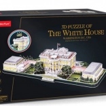 CUBICFUN 3D sestavljanka Beli dom z LED osvetlitvijo (151 kosov)