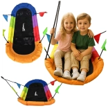 Vrtna gugalnica štorkljino gnezdo pravokotna barvita 167 x 75 cm