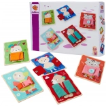 Lesena izobraževalna igra – plošče za oblačenje živalic EICHHORN