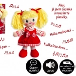 Cunjasta punčka Lucinka 30 cm, poje v češčini