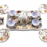 Kovinski čajni set za otroke, 15 delov