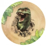 Papirnati krožniki z dinozavri 22,5 cm, 6 kos