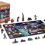 Leseni mozaik New York ponoči