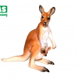 Figurica kenguru z mladičem 9 cm