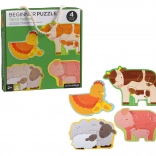 Petit Collage prve sestavljanke kmetijska živalica