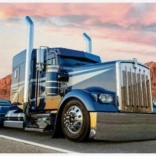 Slikanje z diamanti Modri tovornjak 30x40 cm